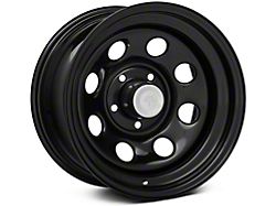 Mammoth 8 Black Steel Wheel; 15x8; -19mm Offset (87-95 Jeep Wrangler YJ)