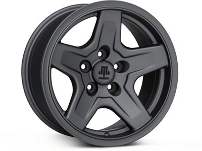 Mammoth Boulder Charcoal Wheel; 16x8; 0mm Offset (87-95 Jeep Wrangler YJ)