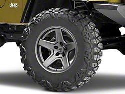 Mammoth Boulder Charcoal Wheel; 17x9; -6mm Offset (97-06 Jeep Wrangler TJ)