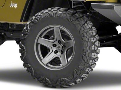 Mammoth Boulder Charcoal Wheel; 17x9; -6mm Offset (97-06 Jeep Wrangler TJ)