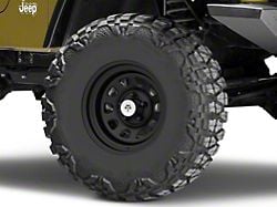 Mammoth D Window Steel Matte Black Wheel; 15x8; -19mm Offset (97-06 Jeep Wrangler TJ)