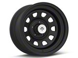 Mammoth D Window Steel Matte Black Wheel; 15x8; -19mm Offset (87-95 Jeep Wrangler YJ)