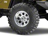 Mammoth 8 Simulated Beadlock Style Polished Wheel; 15x8; -19mm Offset (97-06 Jeep Wrangler TJ)