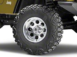 Mammoth 8 Simulated Beadlock Style Polished Wheel; 15x8 (97-06 Jeep Wrangler TJ)