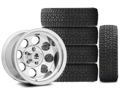 15x10 Mammoth 8 Wheel & 33in Falken All-Terrain Wildpeak A/T3W Tire Package; Set of 5 (97-06 Jeep Wrangler TJ)