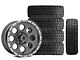 15x8 Mammoth 8 Beadlock Style Wheel & 33in Mickey Thompson Mud-Terrain Baja Legend EXP Tire Package; Set of 5 (97-06 Jeep Wrangler TJ)