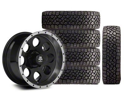 15x8 Mammoth 8 Beadlock Style Wheel & 31in Toyo All-Terrain Open Country A/T III Tire Package; Set of 5 (97-06 Jeep Wrangler TJ)