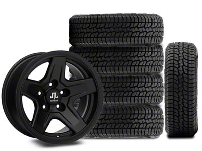 15x8 Mammoth Boulder Wheel & 31in West Lake All-Terrain SL369 Tire Package; Set of 5 (97-06 Jeep Wrangler TJ)