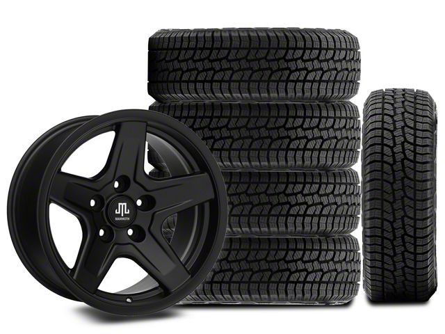 17x9 Mammoth Boulder Wheel & 32in West Lake All-Terrain SL369 Tire Package; Set of 5 (18-24 Jeep Wrangler JL)