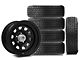 15x8 Mammoth D Window Wheel & 31in Atturo All-Terrain Trail Blade A/T Tire Package; Set of 5 (97-06 Jeep Wrangler TJ)