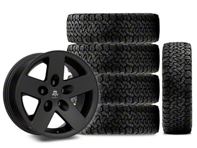 17x9 Mammoth Moab Wheel & 33in BF Goodrich All-Terrain T/A KO Tire Package; Set of 5 (18-24 Jeep Wrangler JL)