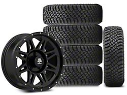 17x8 Mammoth Split 8 Wheel & 35in Atturo All-Terrain Trail Blade X/T Tire Package; Set of 5 (18-24 Jeep Wrangler JL)