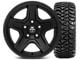 Mammoth Boulder Black 15x8 Wheel and Mickey Thompson Baja MTZ 33X12.50R15 Tire Kit (87-06 Jeep Wrangler YJ & TJ)