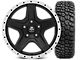 Mammoth Boulder Simulated Beadlock Style Black 17x9 Wheel and BF Goodrich KM2 35x12.50R17 Tire Kit (07-18 Jeep Wrangler JK)