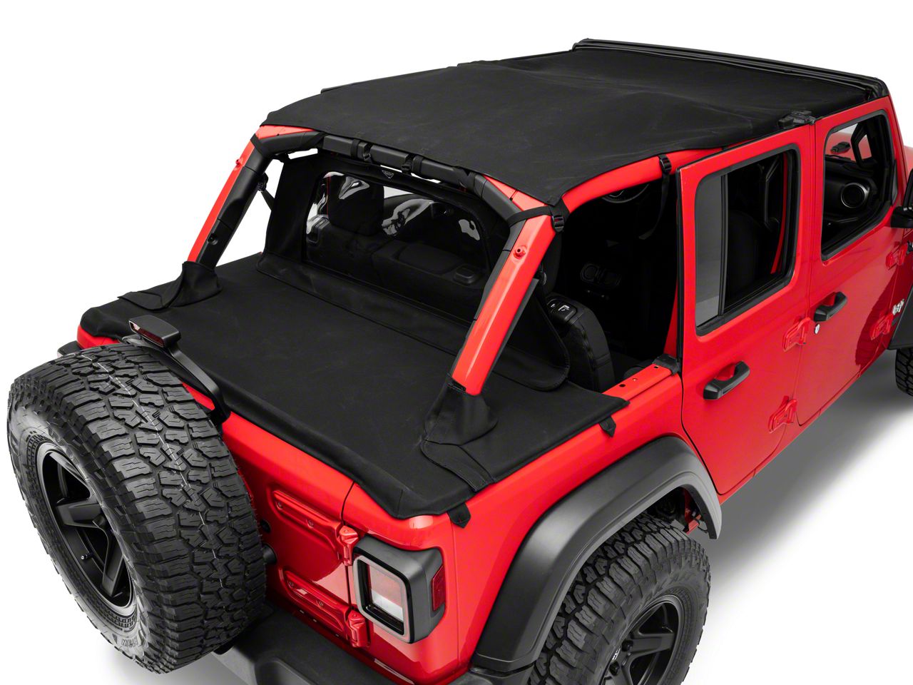 Mastertop Jeep Wrangler Bimini Top Plus Wind Stopper And Tonneau Cover Combo Mastertwill