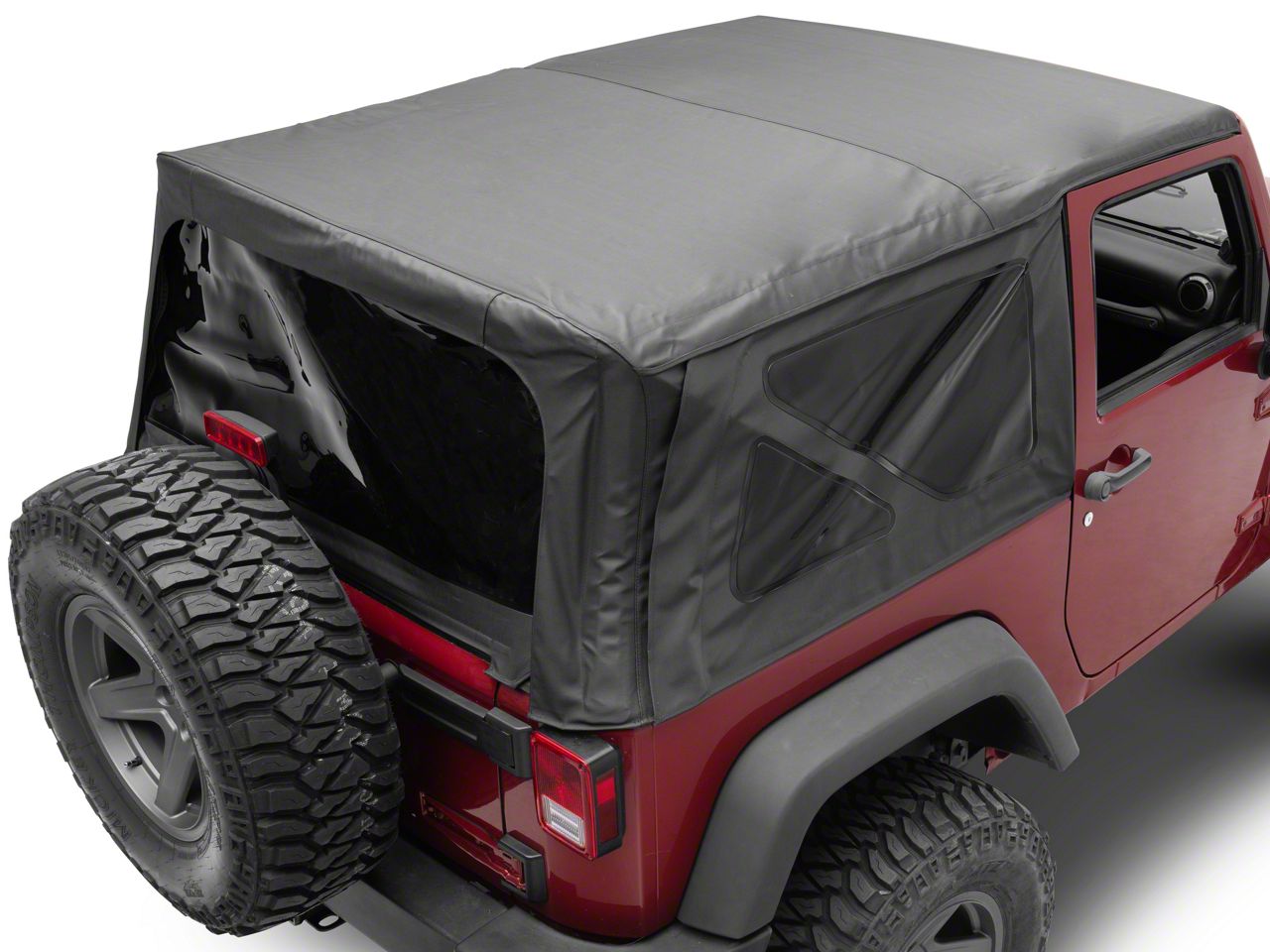 MasterTop Jeep Wrangler Complete Soft Top with Tinted Windows; Black ...