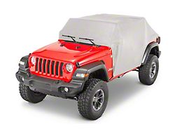 MasterTop Five Layer Weatherproof Full Door Cab Cover for Top Removed; Gray (18-24 Jeep Wrangler JL 4-Door)