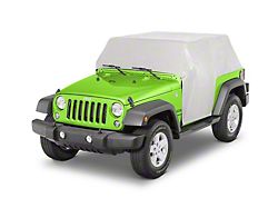 MasterTop Five Layer Weatherproof Full Door Cab Cover; Gray (07-18 Jeep Wrangler JK 2-Door)