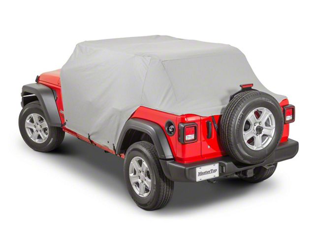 MasterTop Full Door Cab Cover; Gray Denim (18-24 Jeep Wrangler JL 4-Door w/ Soft Top)