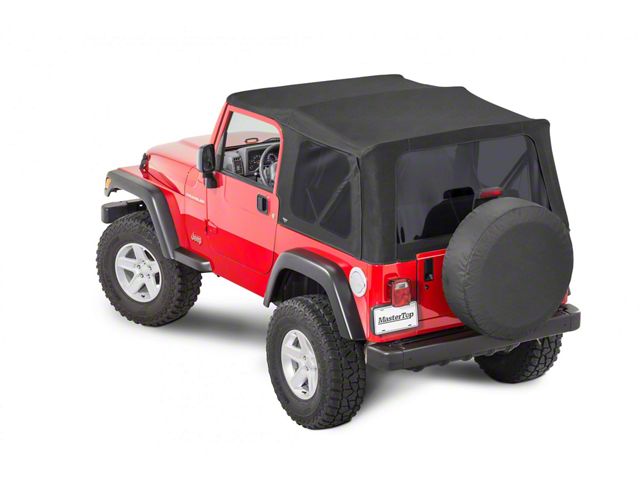 MasterTop Replacement Soft Top with Tinted Glass; MasterTwill (97-06 Jeep Wrangler TJ, Excluding Unlimited)