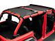 MasterTop ShadeMaker Freedom Mesh Bimini Top Plus; Black (18-23 Jeep Wrangler JL 4-Door)