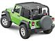 MasterTop ShadeMaker Freedom Mesh Bimini Top Plus; Black (07-18 Jeep Wrangler JK 2-Door)