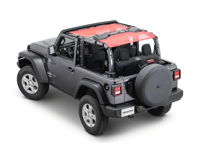 MasterTop ShadeMaker Freedom Mesh Bimini Top Plus; Red (18-23 Jeep Wrangler JL 2-Door)