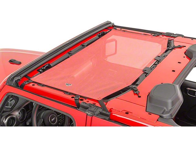 MasterTop ShadeMaker Freedom Mesh Bimini Top; Red (18-23 Jeep Wrangler JL)