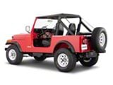 MasterTop Strap Style Bimini Top; Black Diamond (78-91 Jeep CJ7 & Wrangler YJ)