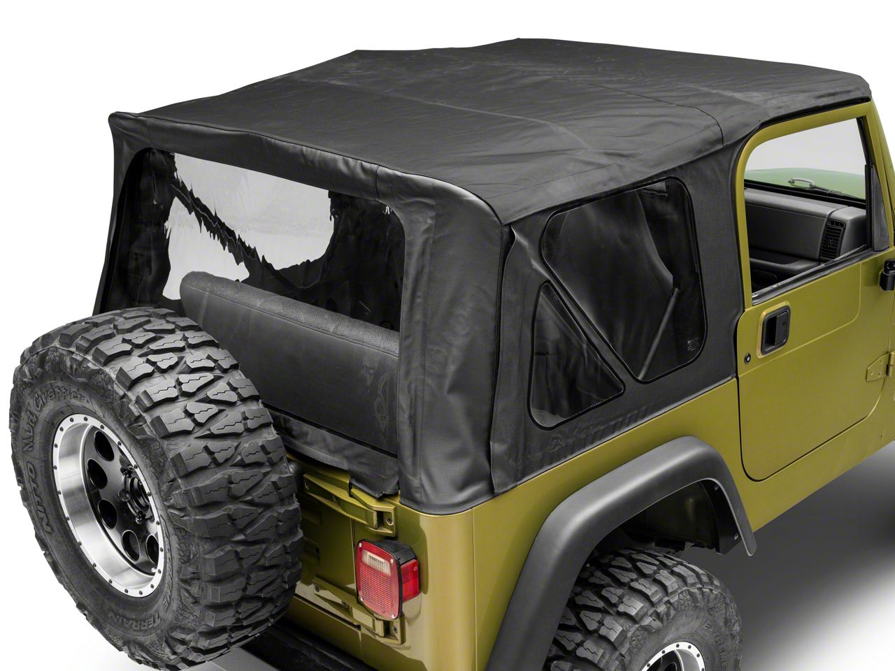 MasterTop Jeep Wrangler Replacement Top w/ Door Skins - Clear Glass ...