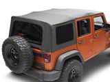 MasterTop Replacement Top w/o Door Skins; Tinted Glass; Black Diamond (07-09 Jeep Wrangler JK 4-Door)