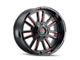 Mayhem Wheels Apollo Gloss Black Milled with Prism Red 6-Lug Wheel; 20x9; 0mm Offset (04-15 Titan)