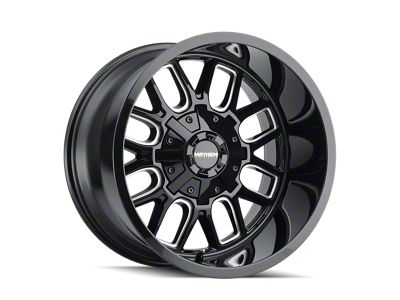 Mayhem Wheels Cogent Gloss Black Milled 6-Lug Wheel; 20x10; -24mm Offset (04-15 Titan)