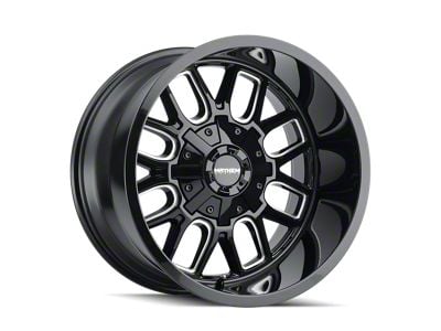 Mayhem Wheels Cogent Gloss Black Milled 6-Lug Wheel; 22x10; -27mm Offset (04-15 Titan)