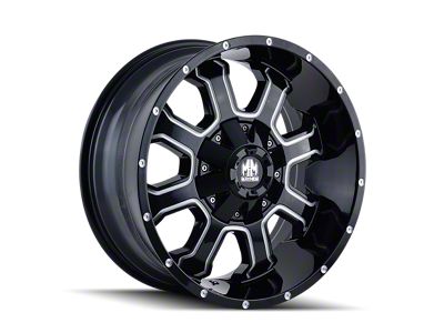 Mayhem Wheels Fierce Gloss Black Milled 6-Lug Wheel; 22x12; -44mm Offset (04-15 Titan)