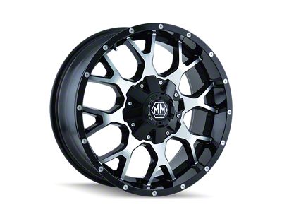 Mayhem Wheels Warrior Gloss Black Machined 5-Lug Wheel; 17x9; -12mm Offset (05-15 Tacoma)