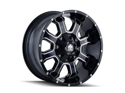 Mayhem Wheels Fierce Gloss Black Milled 6-Lug Wheel; 22x12; -44mm Offset (21-24 Bronco, Excluding Raptor)