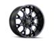 Mayhem Wheels Warrior Gloss Black Milled with Prism Blue Wheel; 18x9; -12mm Offset (22-24 Jeep Grand Cherokee WL)