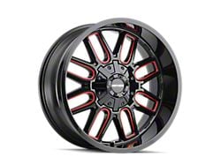 Mayhem Wheels Cogent Gloss Black Milled with Prism Red 6-Lug Wheel; 22x10; -19mm Offset (16-24 Titan XD)