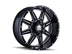 Mayhem Wheels Monstir Gloss Black Milled 6-Lug Wheel; 22x10; -19mm Offset (16-24 Titan XD)