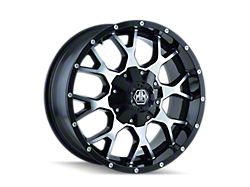 Mayhem Wheels Warrior Gloss Black Machined 6-Lug Wheel; 22x12; -44mm Offset (16-24 Titan XD)