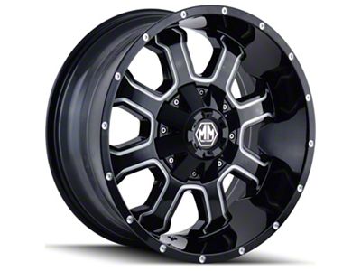 Mayhem Wheels Fierce Gloss Black Milled 6-Lug Wheel; 20x10; -19mm Offset (03-09 4Runner)