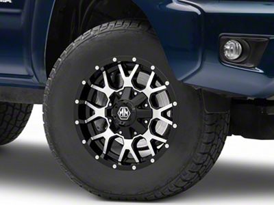 Mayhem Wheels Warrior Black Machined 6-Lug Wheel; 17x9; -12mm Offset (03-09 4Runner)