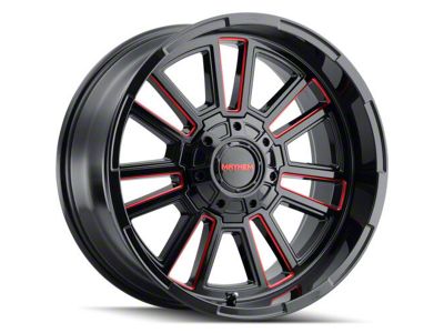 Mayhem Wheels Apollo Gloss Black with Prism Red 6-Lug Wheel; 20x10; -19mm Offset (04-15 Titan)