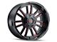 Mayhem Wheels Apollo Gloss Black with Prism Red 6-Lug Wheel; 20x10; -19mm Offset (04-15 Titan)