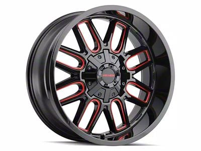 Mayhem Wheels Cogent Black with Prism Red 6-Lug Wheel; 20x9; 18mm Offset (04-15 Titan)