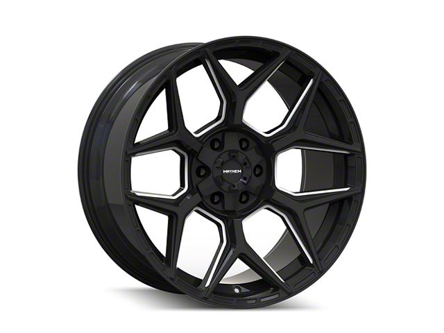Mayhem Wheels Vanquish Gloss Black Milled 6-Lug Wheel; 22x10; -19mm Offset (04-15 Titan)