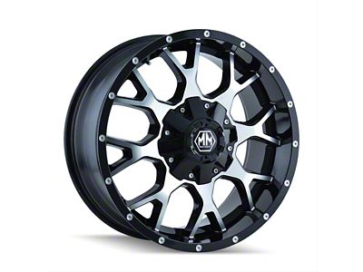 Mayhem Wheels Warrior Black Machined 6-Lug Wheel; 18x9; -12mm Offset (04-15 Titan)