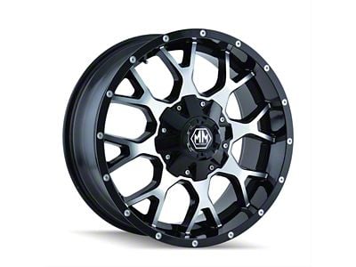 Mayhem Wheels Warrior Black Machined 6-Lug Wheel; 20x10; -25mm Offset (04-15 Titan)