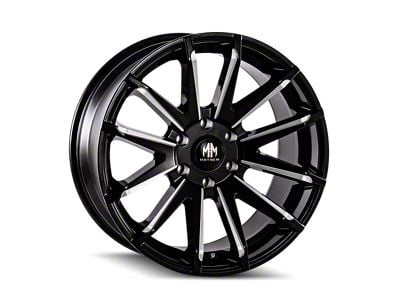 Mayhem Wheels Crossfire Gloss Black Milled 6-Lug Wheel; 22x9.5; 10mm Offset (05-21 Frontier)